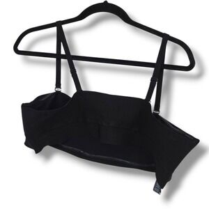 New SKIMS Bandeau Bikini Top Ribbed‎ Swim Strapless Black Size 3X